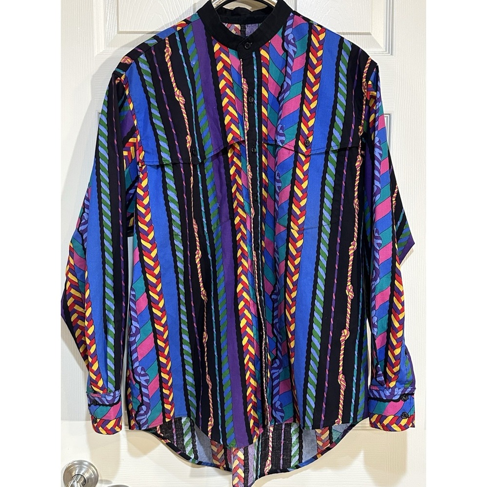 Vintage Wrangler Multi Color Button Shirt Size L